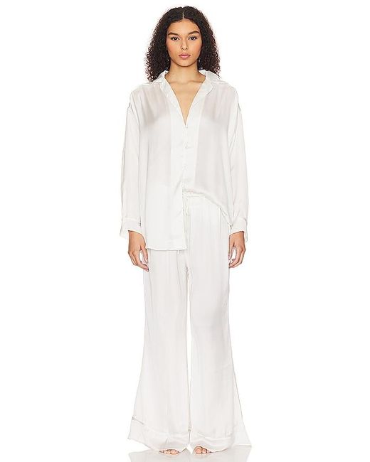 Free People White X Intimately Fp Dreamy Days Solid Pj