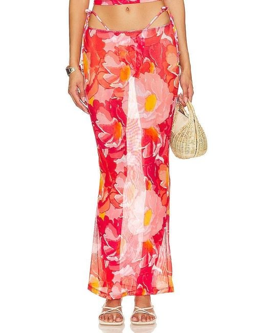 VDM Red Mimi Maxi Skirt
