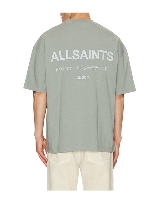 AllSaints Gray Underground Tee for men