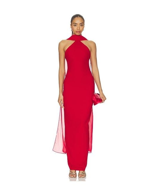 Nookie Red Martini High Neck Gown