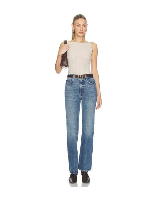Soft Goat Blue Cable Knit Singlet Top