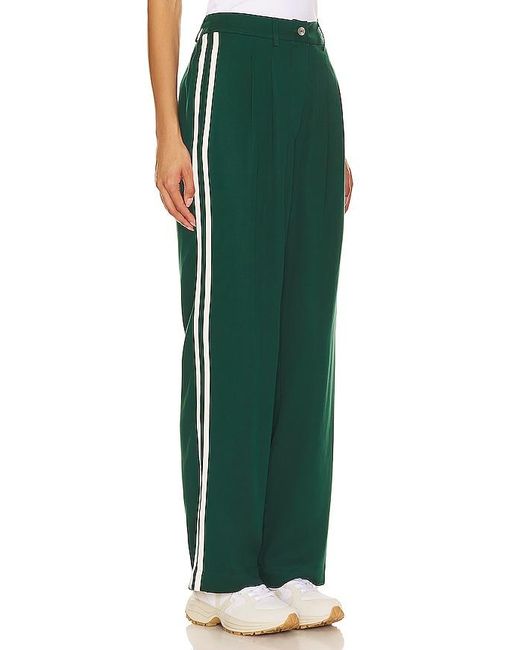 DONNI. Green Pleated Stripe Pant