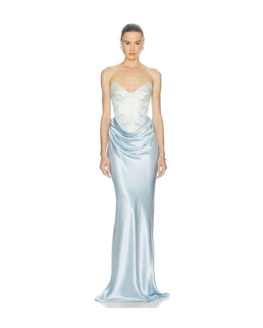 SAU LEE Blue Sandrine Gown