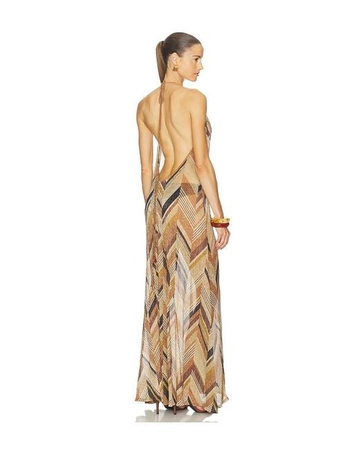 Devon Windsor Metallic Isadora Maxi Dress
