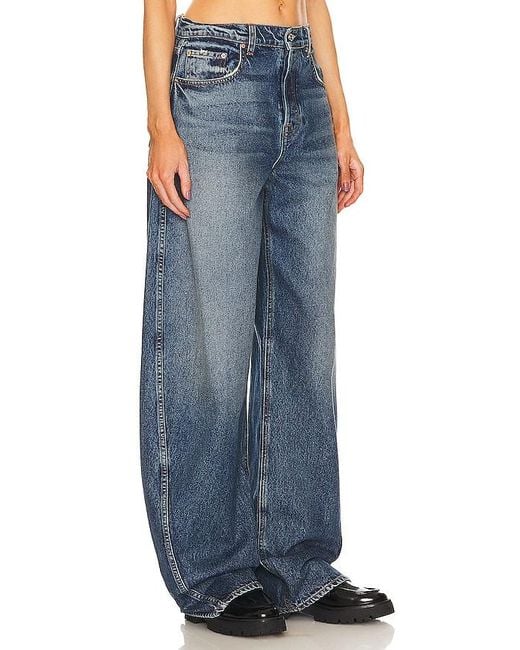GRLFRND Blue Paola Barrel Leg Jean