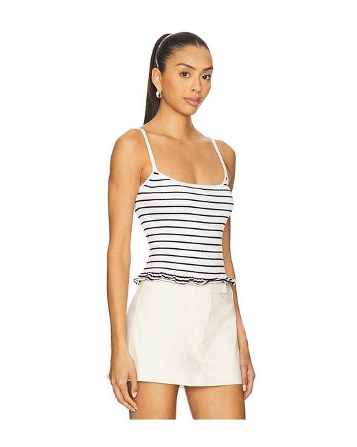 L'academie White 'Academie Nicole Ribbed Tank