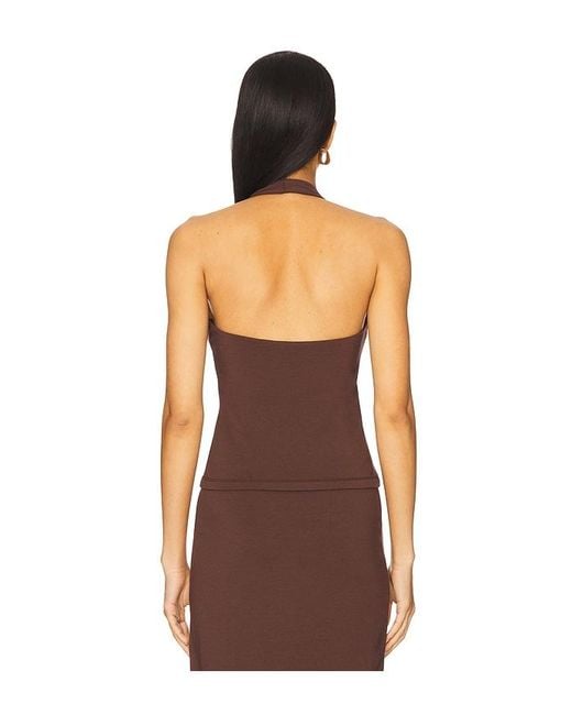 LNA Brown Mia Halter Tank