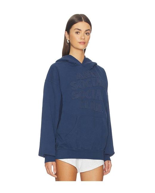 ANTI SOCIAL SOCIAL CLUB Blue Toned Down Applique Hoodie