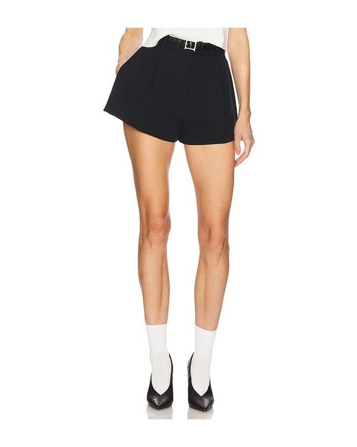 Helsa The Heavy Crepe Flirt Short Black