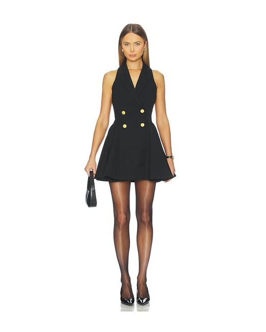 L'Agence Royalty Fit & Flare Mini Dress in Black | Lyst Australia