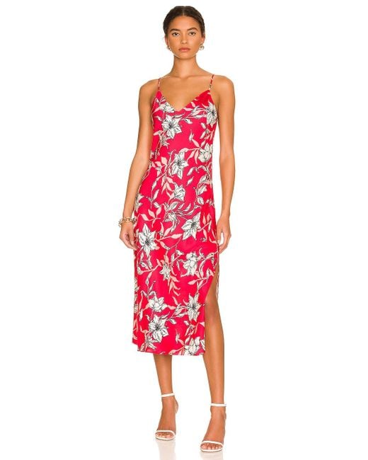 Rag & Bone Red Mallory Floral Slip Dress