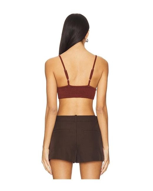 WeWoreWhat Black Sweater Bra Top