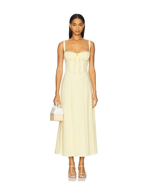 SNDY'S Alessia Drop Waist Dress in Metallic | Lyst