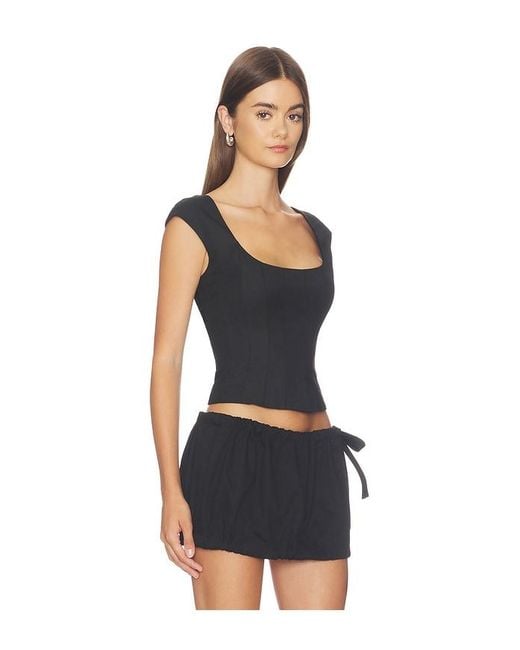 GUIZIO Black Leila Top