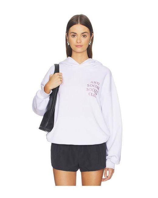 ANTI SOCIAL SOCIAL CLUB White Rhinestone Mind Games Hoodie