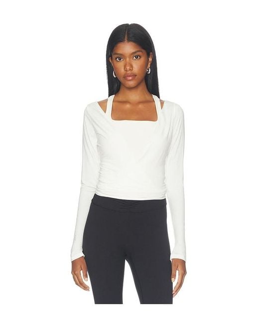 437 White The Wrap Top