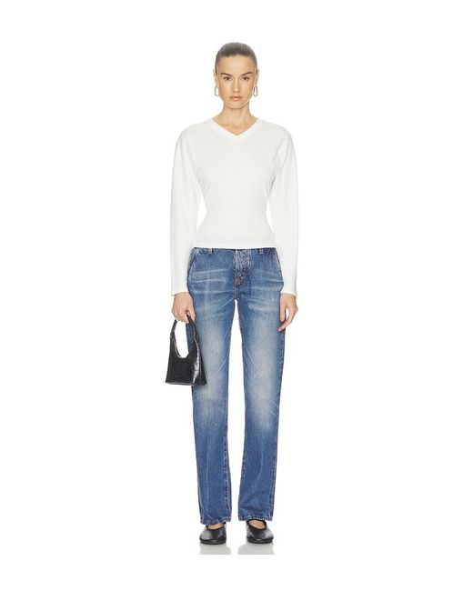 FRAME Blue The Drop Trouser Jeans