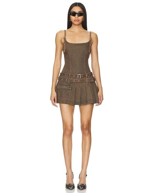 Lioness Natural Minikleid Im Biker-Style