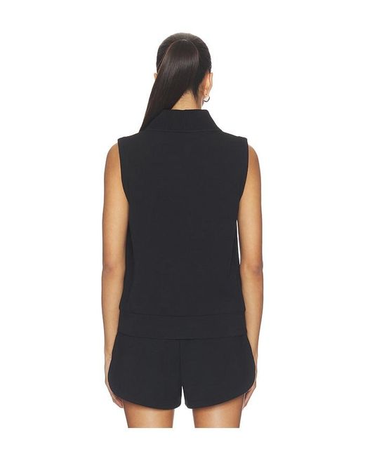 Varley Blue Beau Sleeveless Half Zip Top