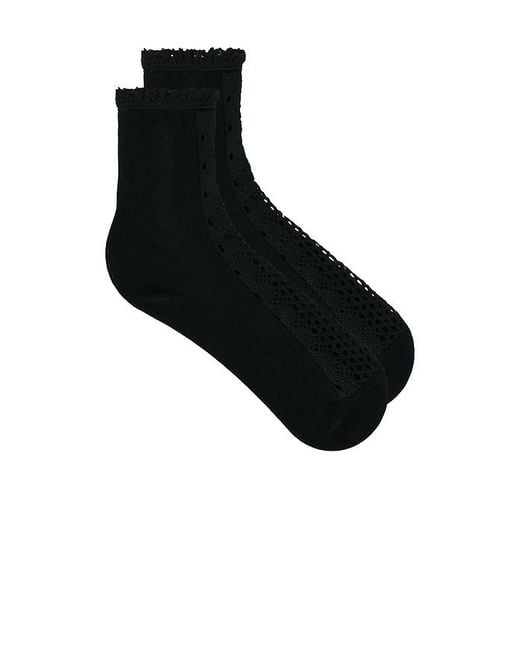 Free People Black Rubies Crochet Socks