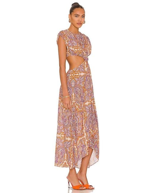 L'academie Purple 'Academie Racquel Midi Dress