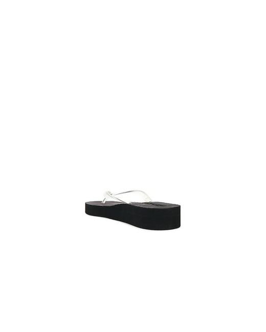 Sleeper Black Tapered Platform Flip Flop