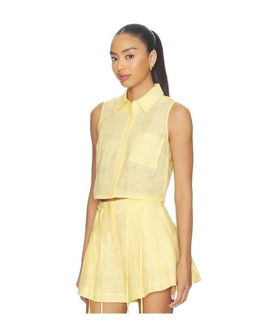 Hevron Yellow Katja Top