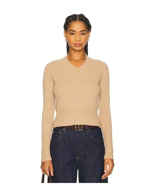 Autumn Cashmere Blue Shirt Mit V-Ausschnitt