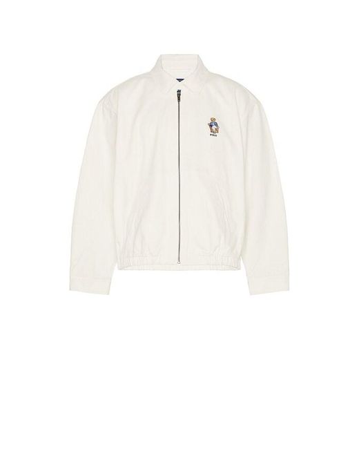 Polo Ralph Lauren White Novelty Bear Windbreaker for men