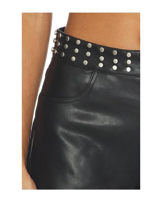 Blank NYC Blue Faux Leather Hot Short