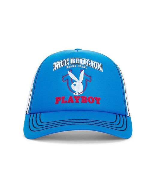 True Religion Blue X Playboy Bunny Trucker Hat