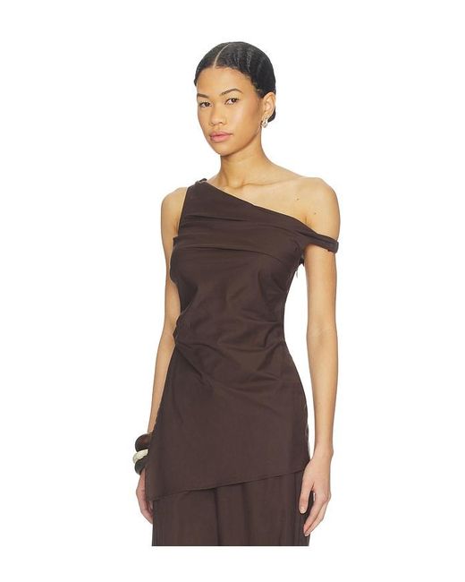 Faithfull The Brand Brown Cosima Top