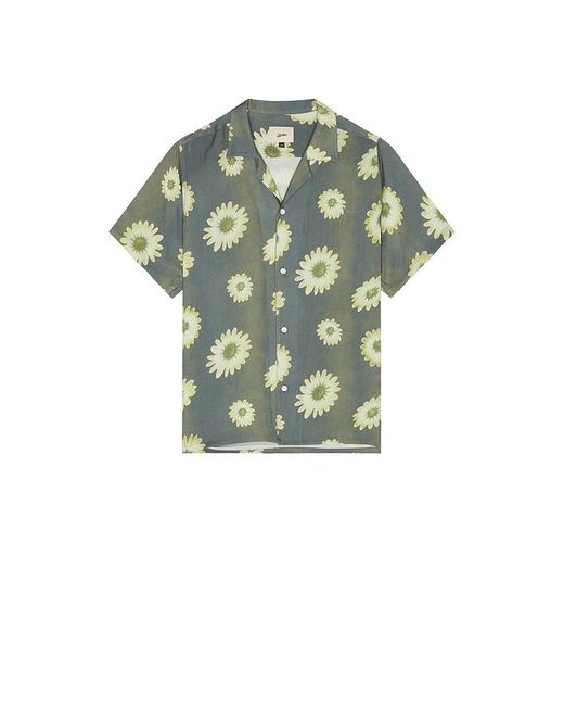 Bather Green Concrete Air Garden Camp Rayon Short Sleeve Shirt for men