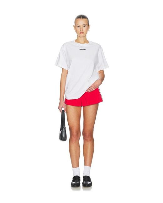 Pleasures White Wordmark T-Shirt for men