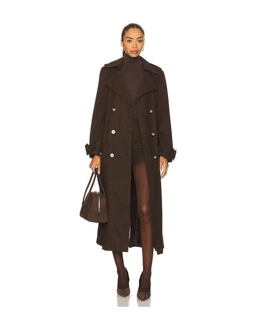 SAU LEE Black Nevada Trench Coat