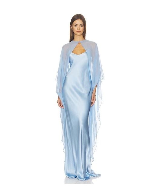 The Sei Blue Bias Slip With Cape