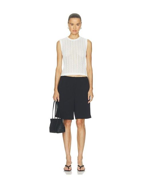 Anine Bing White Moni Crop Tank