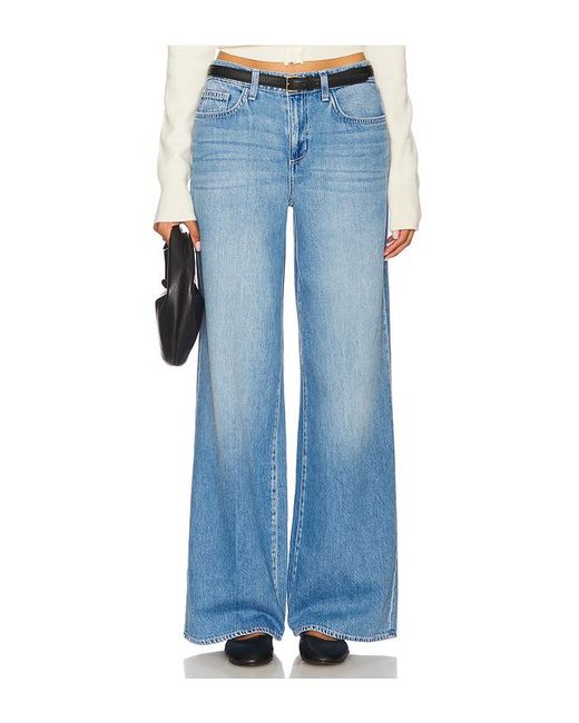 L'Agence Blue Alicent High Rise Sneaker Wide Leg