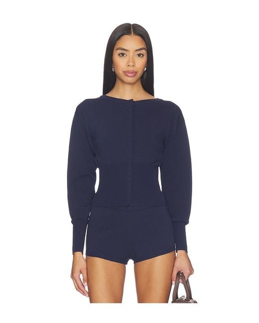 superdown Blue Jayella Knit Top