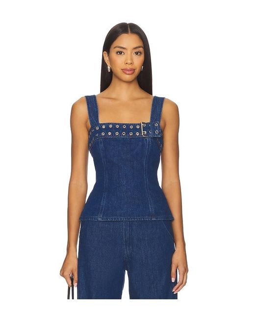Amanda Uprichard Blue Thalia Top