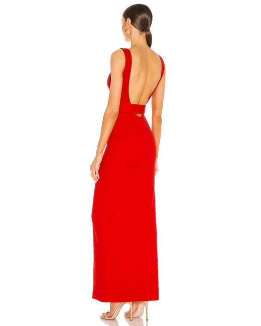 Solace London Tara Maxi Dress in Red | Lyst