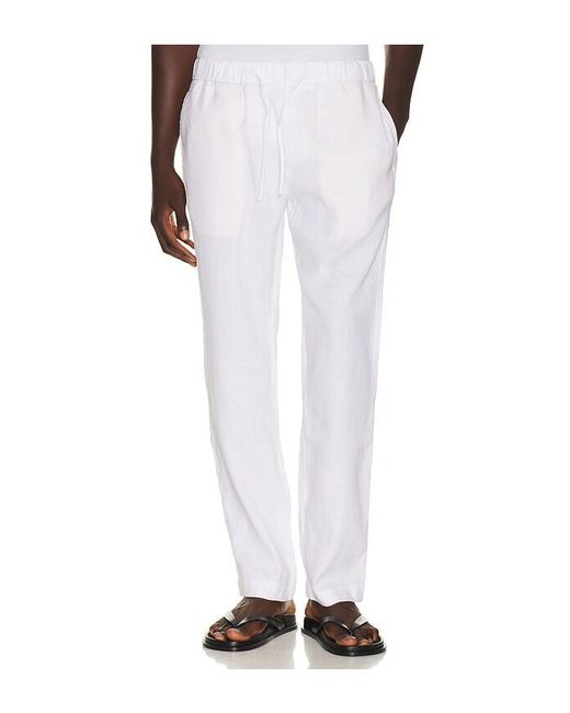 Frescobol Carioca White Oscar Linen Chinos for men