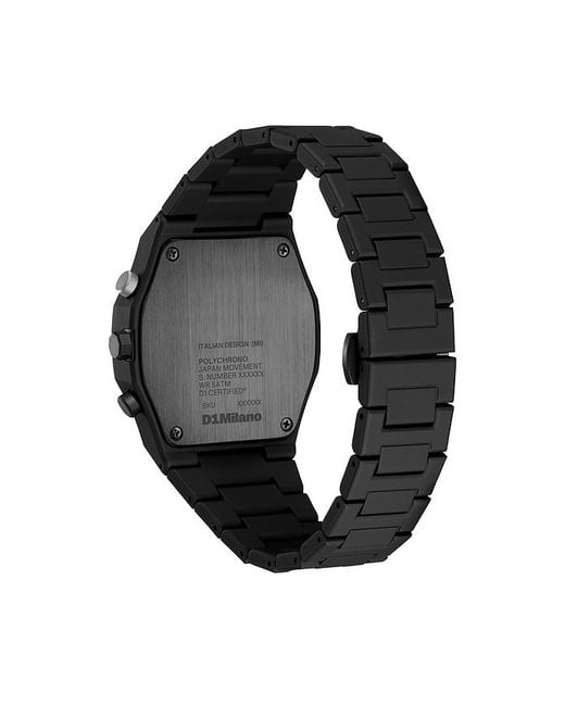 D1 Milano Black Polychrono 40.5Mm Watch for men