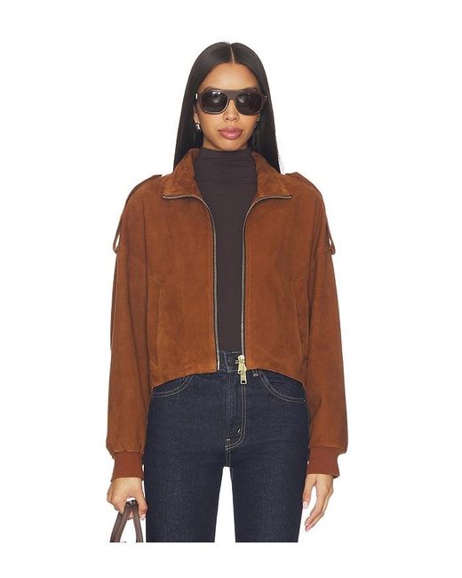 AllSaints Blue Lowden Suede Jacket