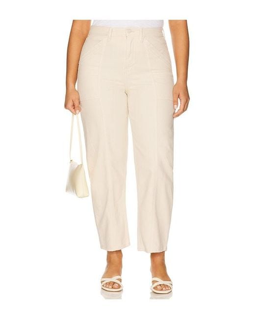 GOOD AMERICAN White Cropped Barrel Pants