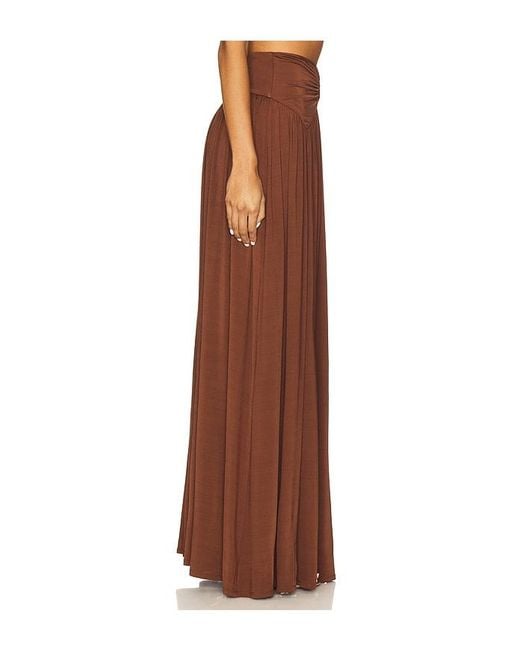 Lovers + Friends Brown Lotte Maxi Skirt