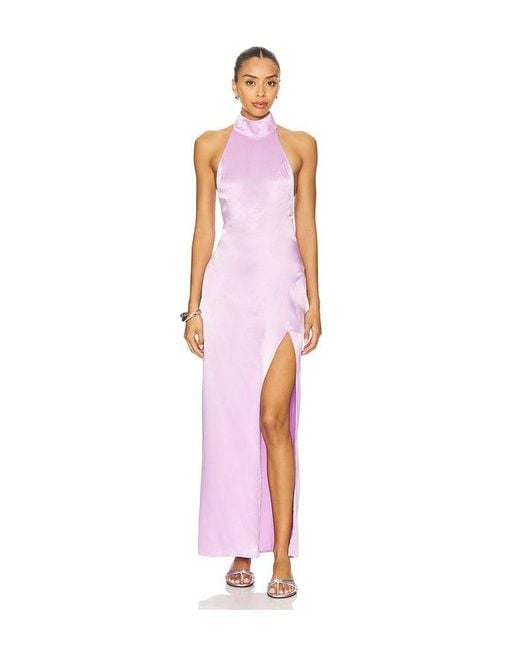 SNDY'S White X Revolve Halter Maxi Dress