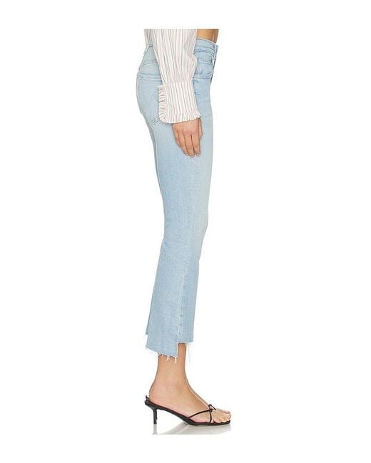 Mother Blue The Insider Crop Step Fray Jeans