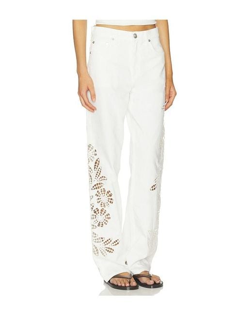 Rag & Bone White Shea Full Straight Jeans