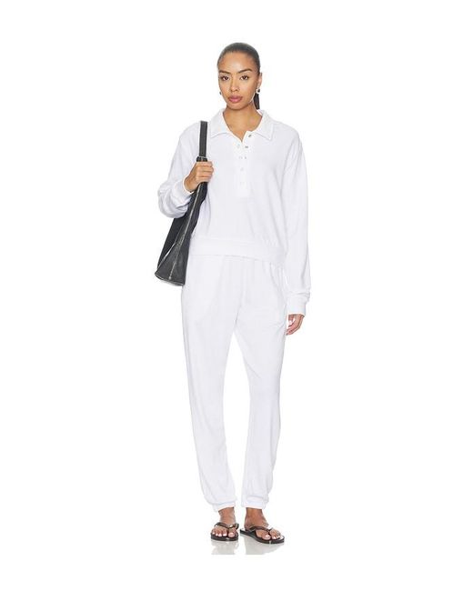 Michael Lauren White Viper Sweatpant With Side Pocket